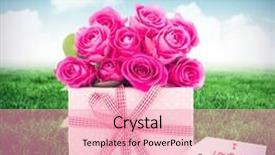  Presentation with mothers day - Audience pleasing presentation theme consisting of mothers day greeting against blue sky backdrop and a coral colored foreground