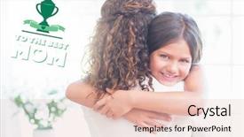  Presentation with happy mothers day - PPT theme with mothers day greeting against happy background and a lemonade colored foreground