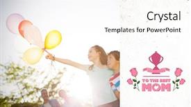  Presentation with happy mothers day - Slides enhanced with award pink - mothers day greeting against happy background and a cream colored foreground