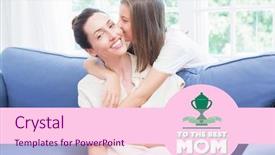  Presentation with mothers day floral - Amazing PPT theme having mothers day greeting against mother backdrop and a lemonade colored foreground