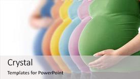  Presentation with stem cells - Presentation theme featuring mothers stem cells and prenatal background and a white colored foreground