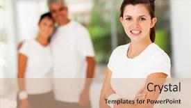 Presentation with parents teen - Presentation design with mothers teenagers - beautiful sporty teen girl background and a coral colored foreground