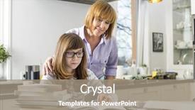  Presentation with mother doing yoga kids - Presentation enhanced with mothers teenagers - mother assisting daughter in doing background and a  colored foreground