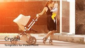  Presentation with city street - Cool new presentation design with mothers work - fashionable modern mother backdrop and a coral colored foreground