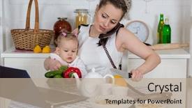  Presentation with mother child - Beautiful presentation featuring mothers work - young mother with little child backdrop and a mint green colored foreground