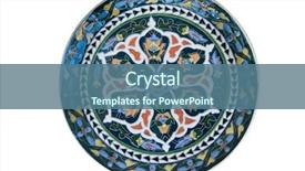  Presentation with motif - Presentation featuring motif - turkish artistic tile plate background and a ocean colored foreground
