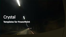  Presentation with empty road motion blur - Beautiful presentation featuring motion background of road tunnel backdrop and a black colored foreground