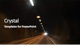  Presentation with tunnel - Audience pleasing PPT theme consisting of motion background of road tunnel backdrop and a black colored foreground