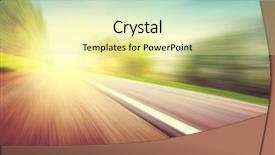  Presentation with road light - Beautiful presentation theme featuring motion blur at sun backdrop and a blonde colored foreground