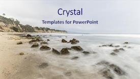  Presentation with rocks - Slide deck having motion blur in malibu background and a sky blue colored foreground