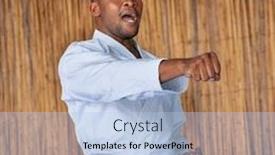  Presentation with blur - Cool new slides with motion-blur-of-a-young backdrop and a light blue colored foreground