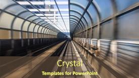  Presentation with motion - PPT theme having motion-blur-of-train-moving background and a tawny brown colored foreground