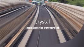  Presentation with blur - Presentation theme featuring motion-blur-of-train-moving background and a gray colored foreground