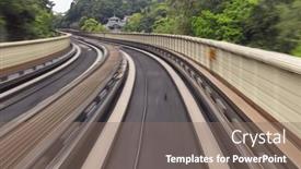  Presentation with motion - Slides featuring motion-blur-of-train-moving background and a gray colored foreground