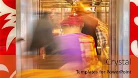  Presentation with metropolitan - Presentation with motion-blur-of-two-african background and a gold colored foreground