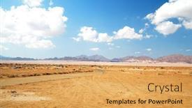  Presentation with jeep - Slide deck with motion-blure-jeep-safari-photos background and a yellow colored foreground