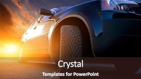  Presentation with asphalt road - Audience pleasing theme consisting of motion blurred car on asphalt backdrop and a tawny brown colored foreground