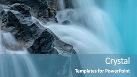  Presentation with spring water - Cool new theme with motion blurred clean water spring backdrop and a  colored foreground