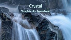  Presentation with spring water - Audience pleasing slide set consisting of motion blurred clean water spring backdrop and a  colored foreground