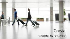  Presentation with station - Theme with one person company - face of beautiful woman background and a dark gray colored foreground