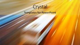  Presentation with bus - Audience pleasing presentation consisting of blurred image of driving bus backdrop and a yellow colored foreground