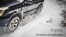  Presentation with suv - Presentation consisting of motion-blurred-image background and a light gray colored foreground