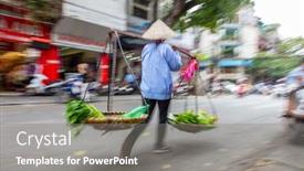  Presentation with south asia - Slide deck with motion-blurred-photograph-of-local background and a gray colored foreground