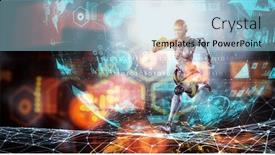  Presentation with mixed reality - PPT theme with biomechanics - motion caption virtual reality mixed background and a light blue colored foreground