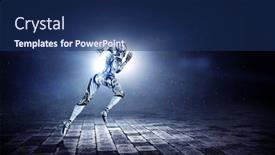  Presentation with mixed reality - Cool new PPT theme with biomechanics - motion caption virtual reality mixed backdrop and a navy blue colored foreground