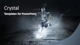  Presentation with mixed reality - Presentation theme with motion caption virtual reality mixed media background and a wine colored foreground