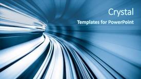  Presentation with tunnel - Presentation consisting of motion design background - abstract train moving in tunnel background and a ocean colored foreground
