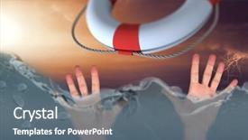  Presentation with rugby - Slide set having hands against rugby pitch 3d background and a gray colored foreground