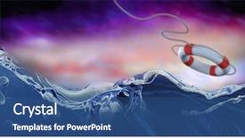  Presentation with aurora - Theme having rope against aurora night sky background and a ocean colored foreground