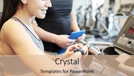  Presentation with heart rate - Slide deck having motion hearts - close up of woman setting background and a lemonade colored foreground