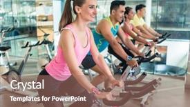  Presentation with cardio - Slide deck consisting of motion hearts - side view of a beautiful background and a coral colored foreground