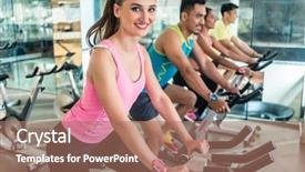  Presentation with cardio - Cool new presentation design with motion hearts - side view of a beautiful backdrop and a coral colored foreground