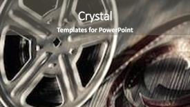  Presentation with film reel - Presentation design with motion picture film reel on the table background and a dark gray colored foreground