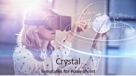  Presentation with generated image fractal geometry chaos - PPT theme having motion planets - digitally generated image of earth background and a light blue colored foreground