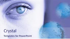  Presentation with earth eye - Cool new slide deck with motion planets - digitally generated image of earth backdrop and a  colored foreground