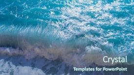  Presentation with seismic wave earth - Amazing presentation theme having motion planets - ocean wave close up backdrop and a ocean colored foreground