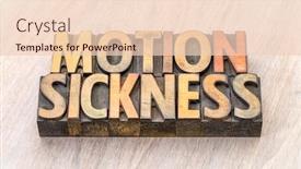  Presentation with sickness - Amazing slide deck having motion-sickness-word-abstract backdrop and a lemonade colored foreground