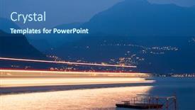  Presentation with motion - PPT theme having motion-speed-light-of-passing background and a ocean colored foreground