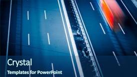  Presentation with trucks - Cool new slide deck with motion trucks on the freeway backdrop and a ocean colored foreground