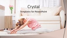  Presentation with child in a hindu home - Amazing presentation design having motivated child doing hard stretches backdrop and a  colored foreground