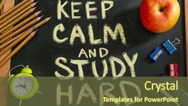  Presentation with keep calm - Presentation theme with motivation - composition with phrase keep calm background and a tawny brown colored foreground