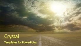  Presentation with country - Colorful slide deck enhanced with motivation - country road across the steppe backdrop and a tawny brown colored foreground