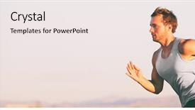  Presentation with active lifestyle - Colorful PPT layouts enhanced with motivation - fitness athlete runner man running backdrop and a white colored foreground