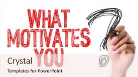  Presentation with marker - PPT theme with motivation - hand with marker writing what background and a lemonade colored foreground