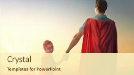  Presentation with family day - Cool new presentation theme with motivation - happy loving family father backdrop and a cream colored foreground