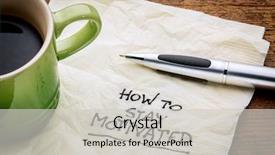  Presentation with coffee cup - Audience pleasing presentation design consisting of motivation - how to stay motivated backdrop and a  colored foreground